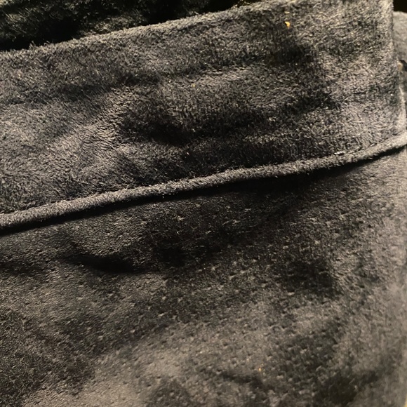 ZARA Navy Blue Wide-Leg Suede Culottes with Pockets Size Medium - Picture 14 of 16